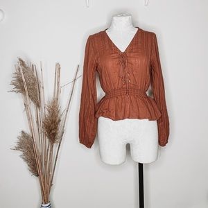 Charlotte Russe Front Lace Top